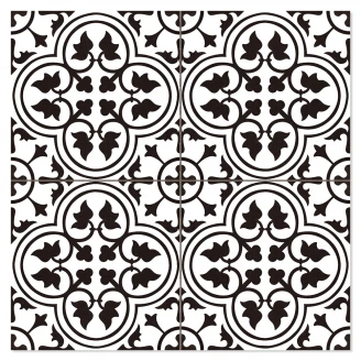 Klinker <strong>Avenue</strong>  Hampton White-Black Mat 45x45 cm